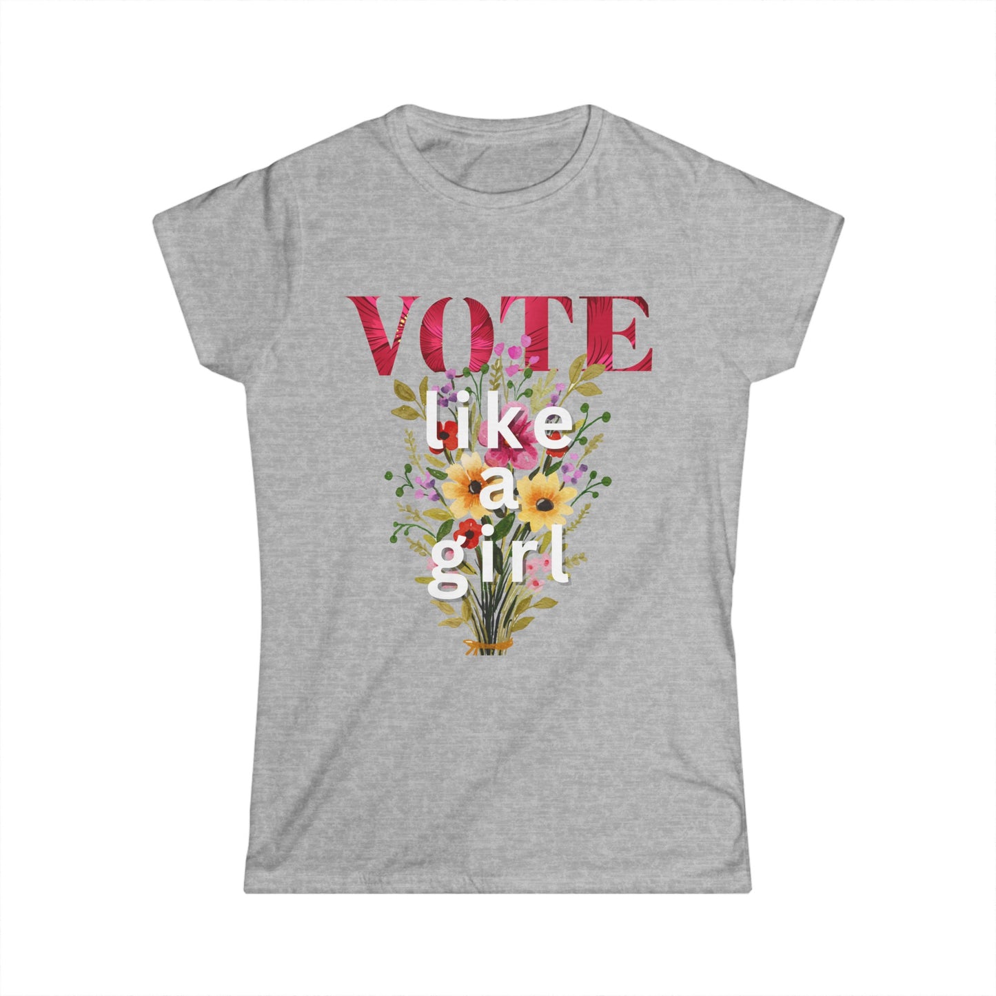 Blossom to the Ballot: Vote Like a Girl T-Shirt