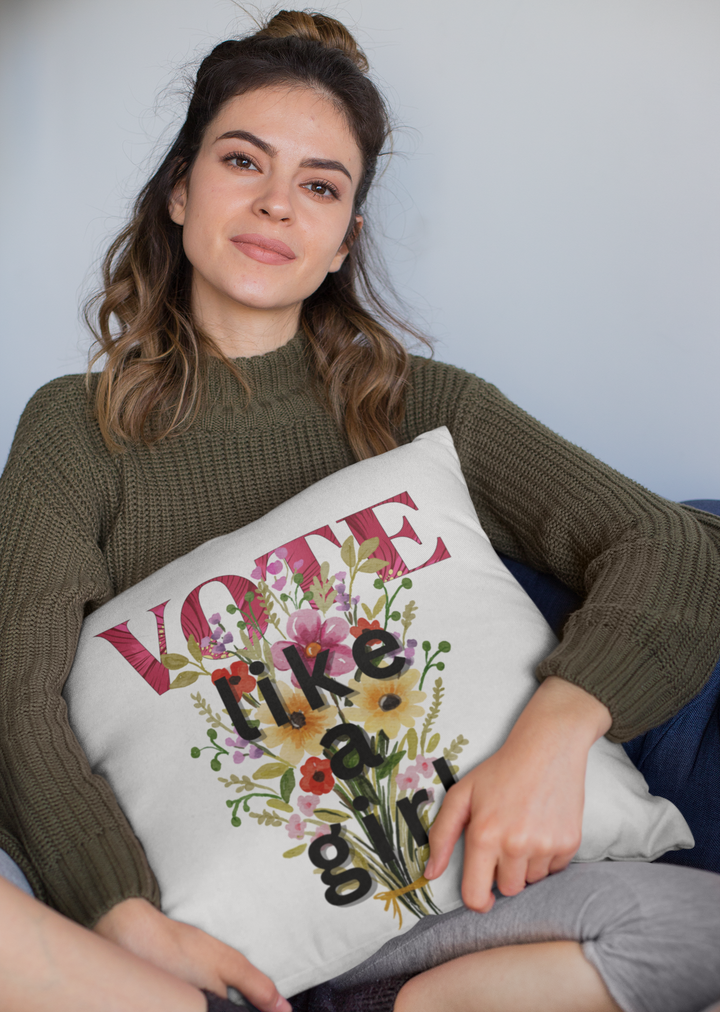 Dream Big: Vote Like a Girl Pillow