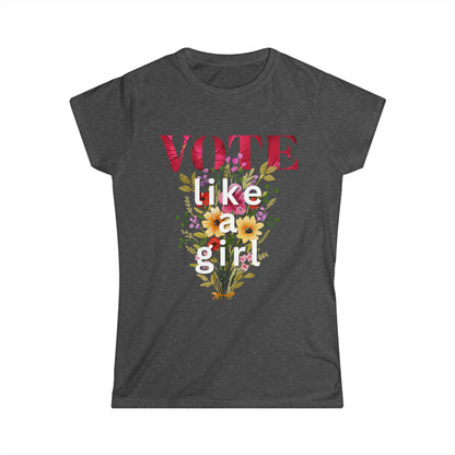 Blossom to the Ballot: Vote Like a Girl T-Shirt