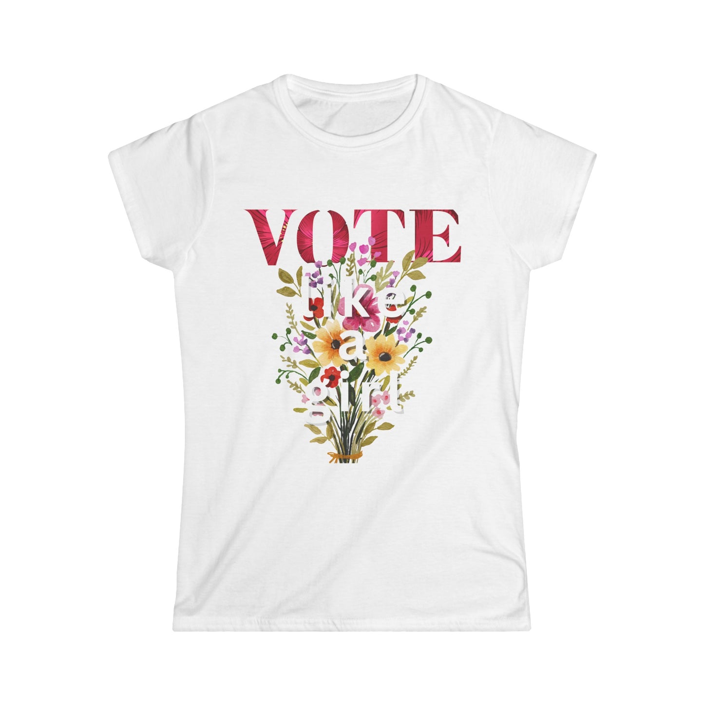 Blossom to the Ballot: Vote Like a Girl T-Shirt